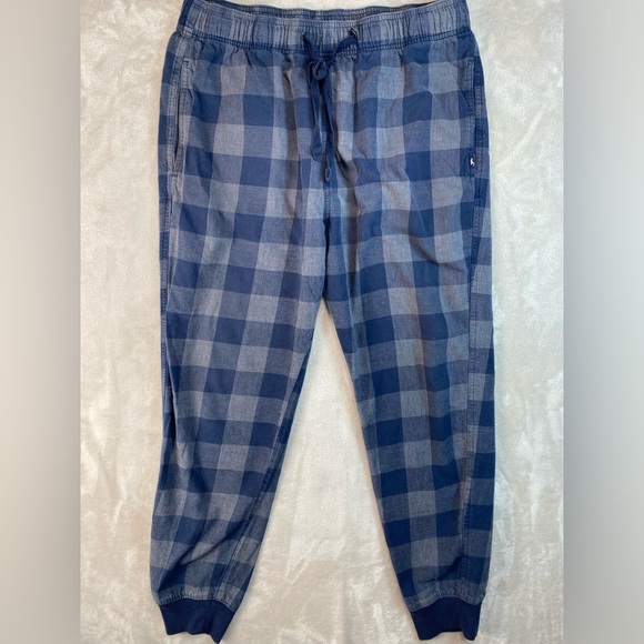 Hollister Mens Jogger Buffalo Check Plaid Sweatpants Size Large - Picture 1 of 7